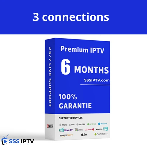 6 MONTHS IPTV 3 Connections